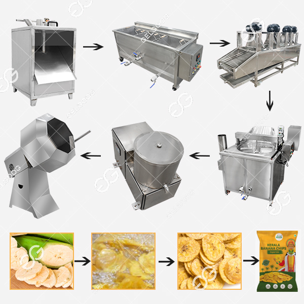 Small Scale Plantain Chips Making Production Machine 100kg/h 