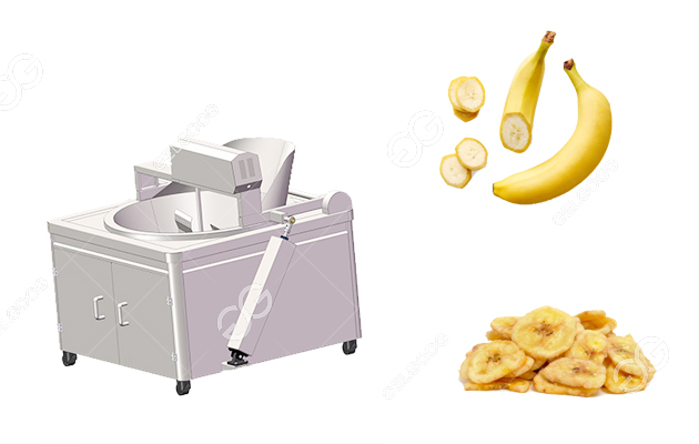 commercial banana chips fryer machine display
