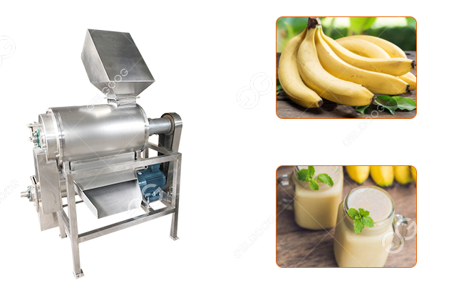 automatic banana pulp making machine display