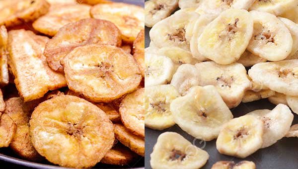 fried and dried banana chips